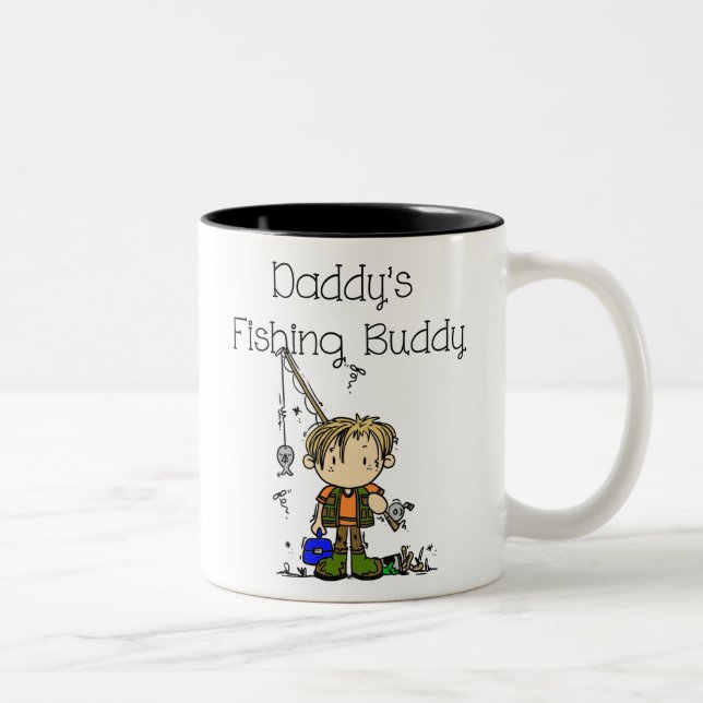 DADFISHINGBUDDY.png Två-Tonad Mugg (Höger)