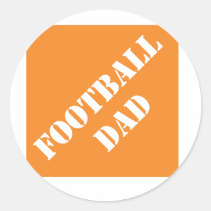 Dadisms Football Pappa Runt Klistermärke
