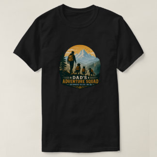 Dad's Adventure Squad Retro Mountain Hiking Gift T Shirt