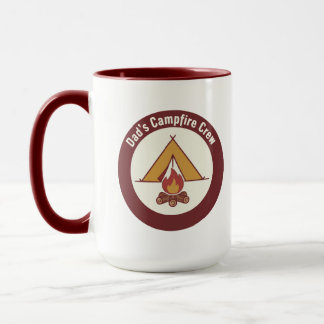 Dad's Campfire Crew Tent Badge Father's Day Mugg