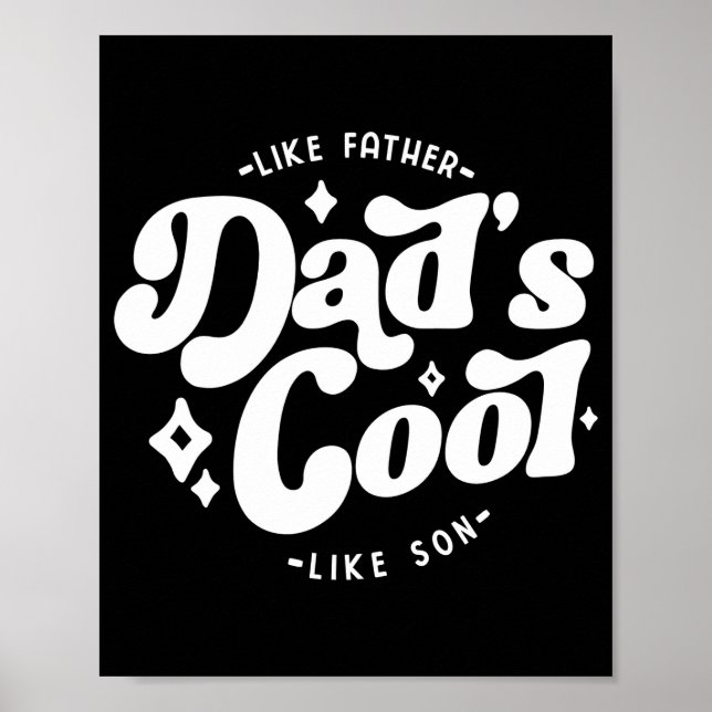 Dads Cool Funny Dad Matches Sons Cooler  Poster (Framsidan)