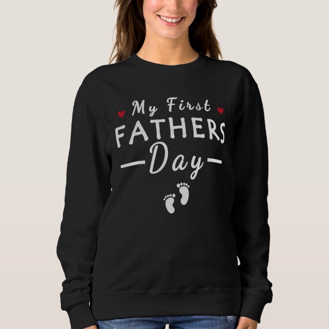 Dads Fathers Day My First Fathers Day New Dad T Shirt (Framsida)