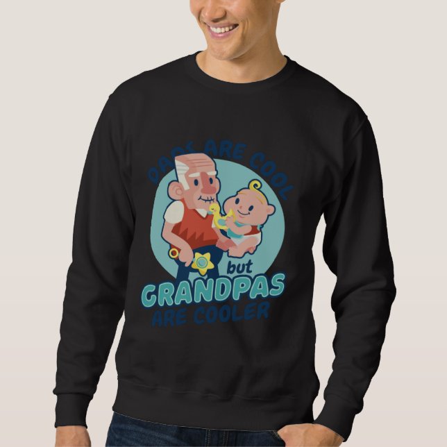 Dads Grandpas are cooler Lång Ärmad Tröja (Framsida)