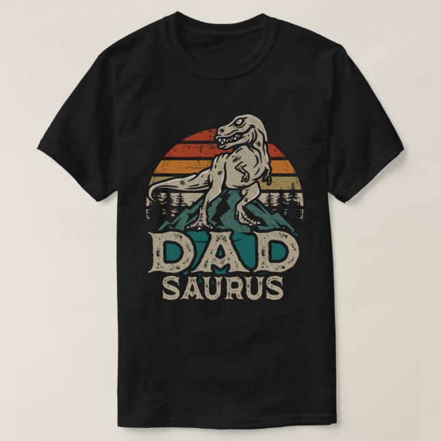 Dadsaurus Dinosaur Pappa Pappa Saurus Fars dag T Shirt (Design framsida)