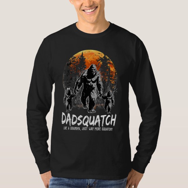 Dadsquatch Like A Grandpa Just Way More Squatchy V T Shirt (Framsida)