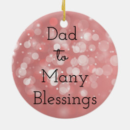 DadTo många välsignelser Julgransprydnad Keramik