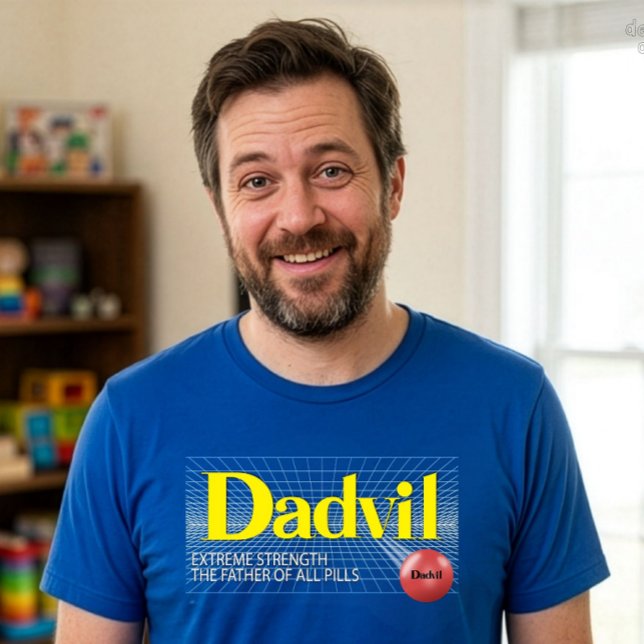 Dadvil Extrem styrka Rolig Dad T-Shirt (Funny Dad Shirt - Dadvil Extreme Strength Tee Perfect for Father's Day Gifts)