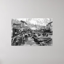 DADWOOD 1876-fotoutskrift på huvudgatan