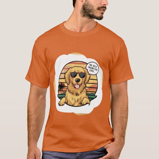 Dady Friend Hund Fars dag pojke T Shirt (Framsida)