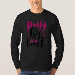 Dady har Nyckel till min Coola Valentin S Dag D T Shirt