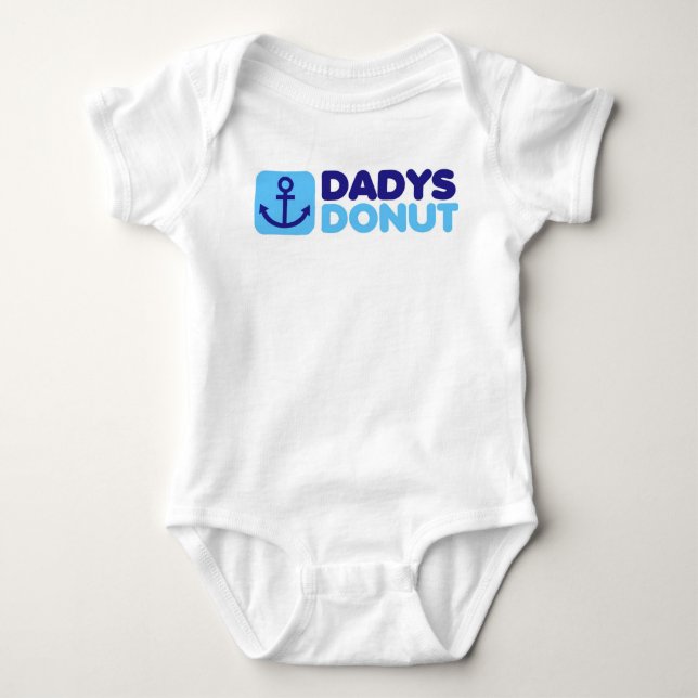 Dadys Donut baby creeper blåblå T-shirt (Framsida)