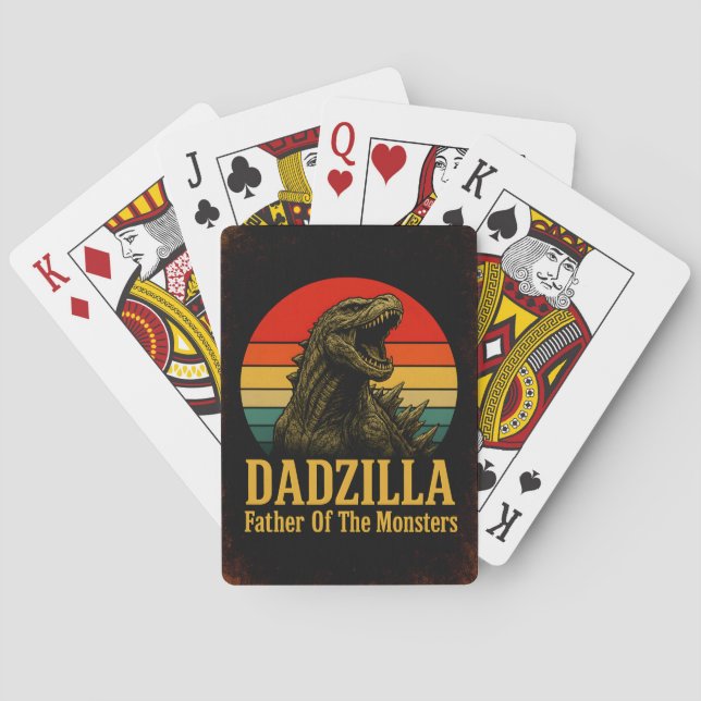 Dadzilla Far vid Monsters Fars dag Casinokort (Baksidan)