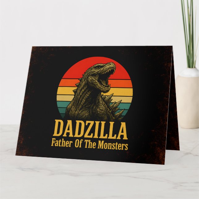 Dadzilla Far vid Monsters Fars dag Kort (Framsida)