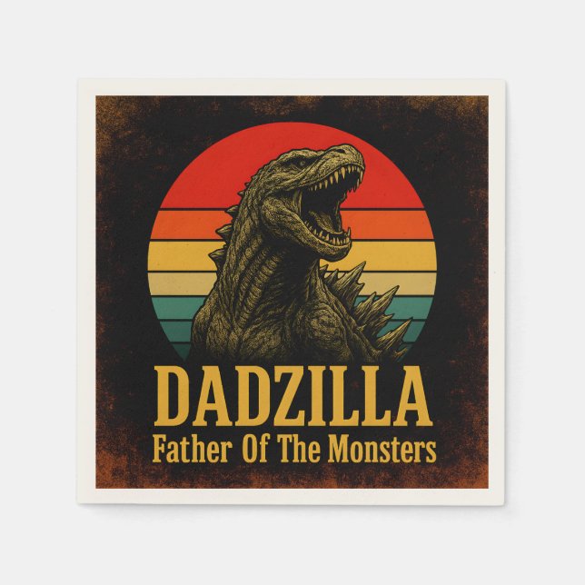 Dadzilla Far vid Monsters Fars dag Pappersservett (Framsidan)