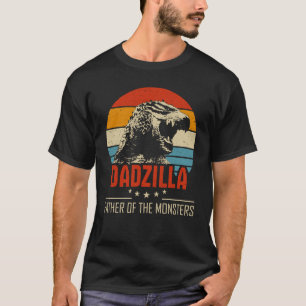 Dadzilla Far vid Monsters Fars dag Retro T Shirt