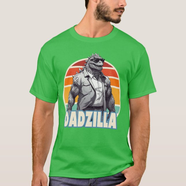 Dadzillahe Rad Pappa Kaiju Vibes kompis T Shirt (Framsida)