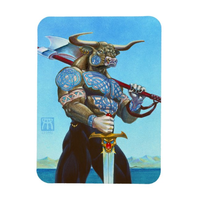 Daedalus Minotaur of Crete Magnet (Vertikal)