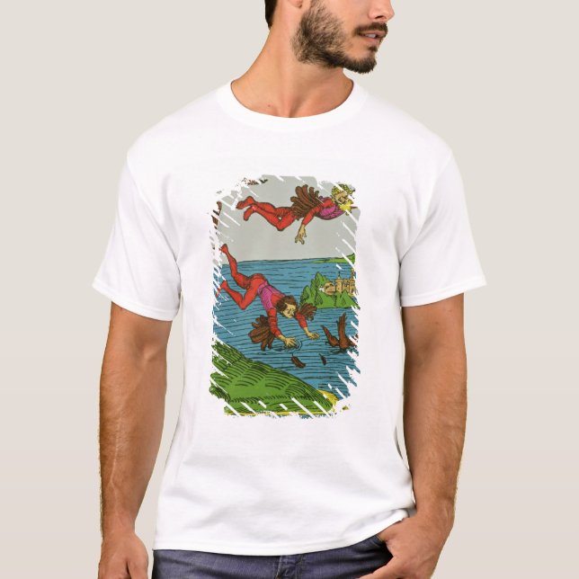 Daedalus och Icarus, 15th århundrade Tee Shirt (Framsida)