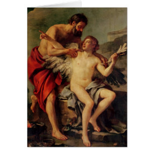 Daedalus som fäster Icaruss vingar, c.1754 Hälsningskort