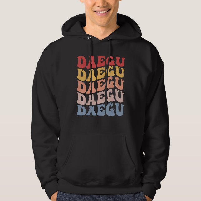 Daegu City Groovy Retro Hoodie (Framsida)