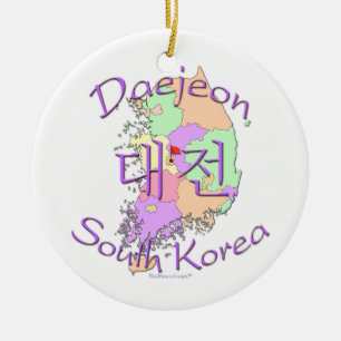 Daejeon Sydkorea Julgransprydnad Keramik
