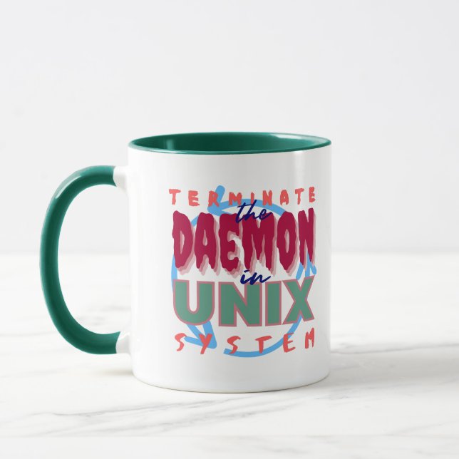 Daemon-process i Unix-system Mugg (Vänster)