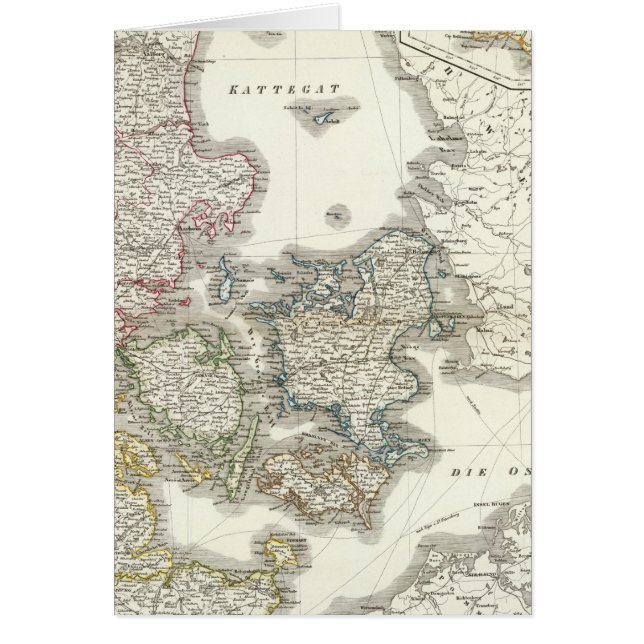 Daenemark, Island, Danmark, Island Hälsningskort (Framsidan)