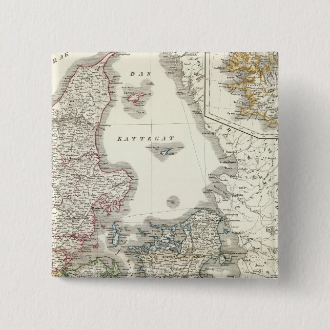 Daenemark, Island, Danmark, Island Knapp (Framsida)