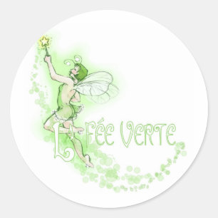 Daety Absinthe La Fee Verte I Runt Klistermärke