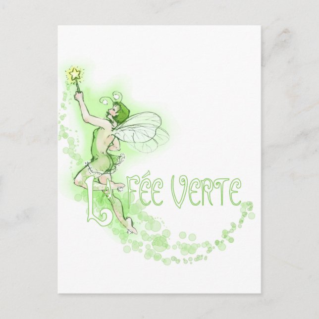Daety Absinthe La Fee Verte I Vykort (Framsida)