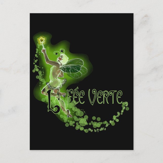 Daety Absinthe La Fee Verte I Vykort (Framsida)