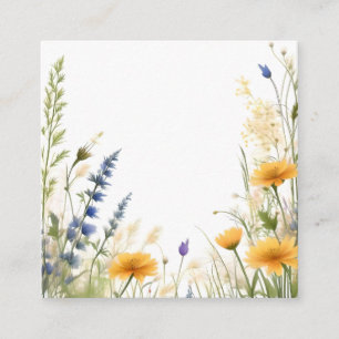 Daety Beauty: Willowy Wildblomma and Grasses. Fyrkantigt Visitkort