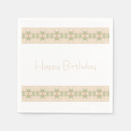 Daety Blommigt Accented Rand Pappersservett