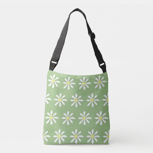 Daety Daisy Crossbody Bag (Sage Grönt & White) Axelväska (Framsida)