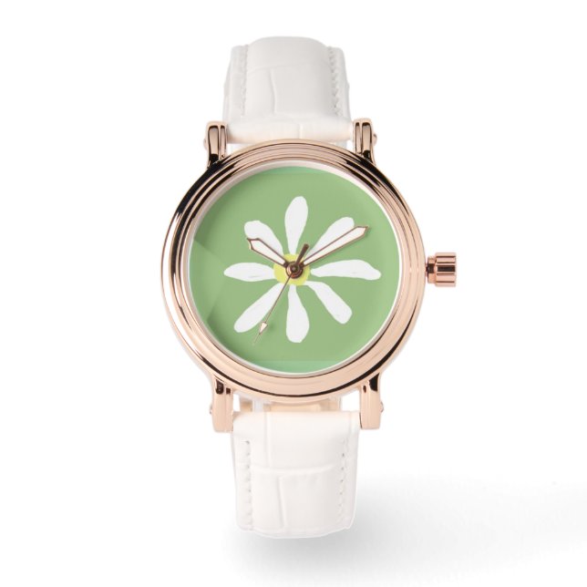 Daety Daisy Watch (Sage Grönt & White) Armbandsur (Framsida)