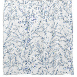 Daety Fransk Toile Blue Blommönster
