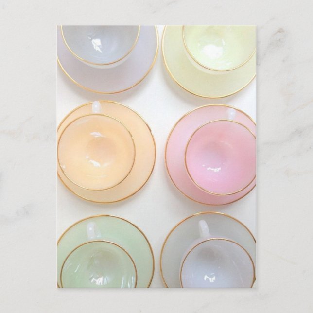 Daety Girly Pastel Tea Kopp kort (Framsida)