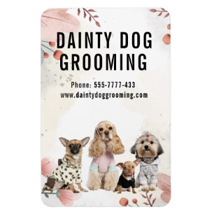 Daety Hund Grooming Business Magnet