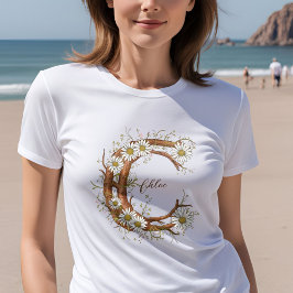 Daety Monogram C: Blommigt & Vines Personalizable T Shirt