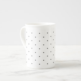 Daety Polka dots Black and White Tea Kopp Benporslin Mugg