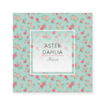 Daety Teal Rosa Tiny Flowers
