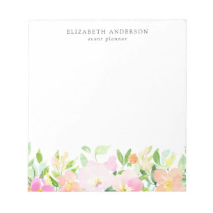 Daety Watercolor Flowers Pastellkrita, Blommigt Anteckningsblock