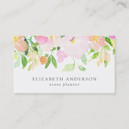 Daety Watercolor Flowers | Pastellkrita, Blommigt Visitkort