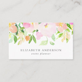 Daety Watercolor Flowers | Pastellkrita, Blommigt Visitkort