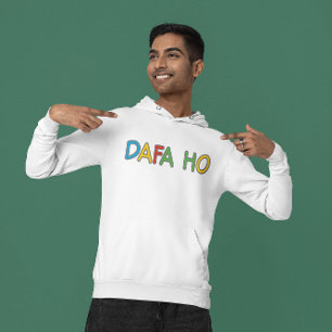 Dafa Ho Desi-uttryck Funny Get Borttappad Humor Lång Ärmad Tröja