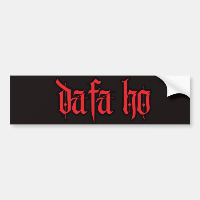 Dafa Ho Stick Iväg Försvinna Hindi Punjabi Sarcasm Bildekal (Framsidan)