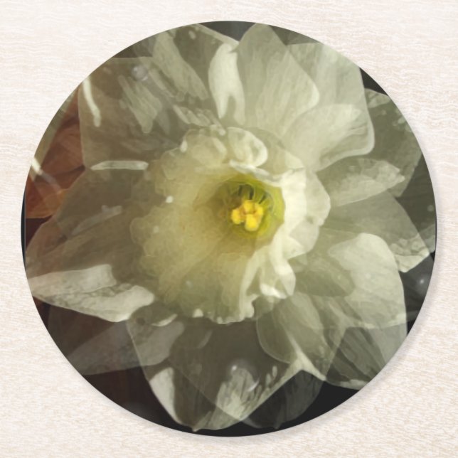 Daffidol Dreams Underlägg Papper Rund (Framsidan)