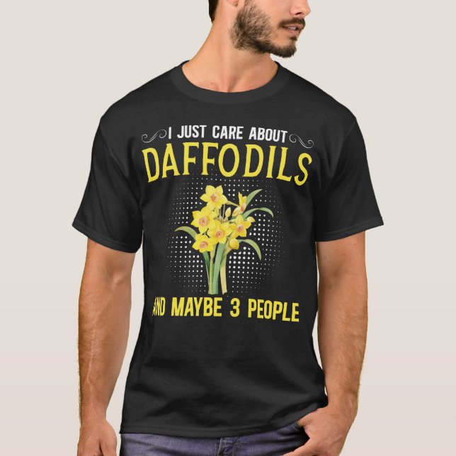 Daffodil Älskare Gult Daffodils Flower Gardener T Shirt (Framsida)