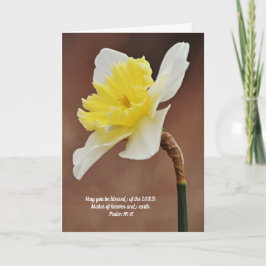 Daffodil Blooming Scripture Card Thouwes Psalms Kort