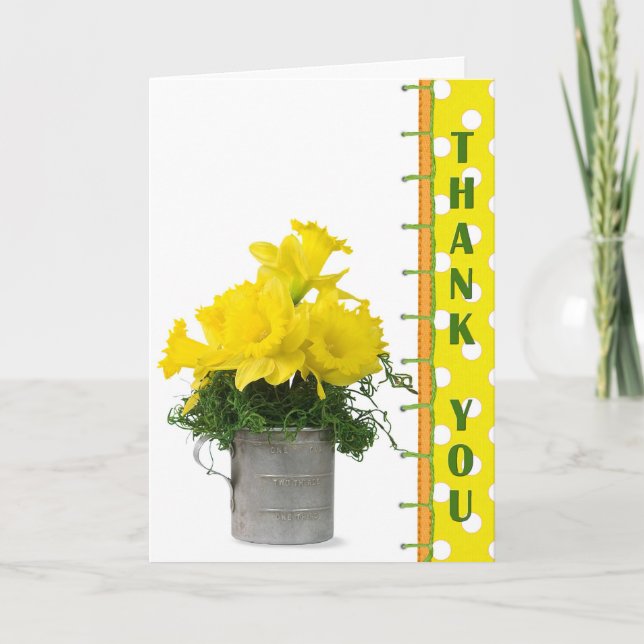 Daffodil Bouquet tack Kort (Framsida)
